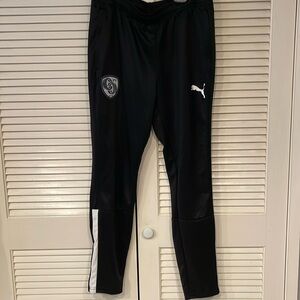 Men’s black Puma dry fit slim fit athle pants